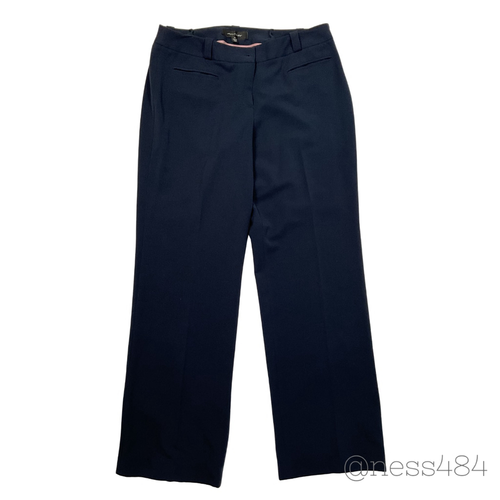 Atelier Women Navy Blue Straight Leg Dress Pants‎ Size 12